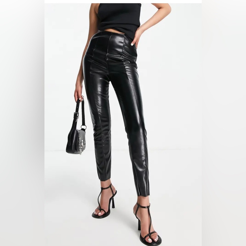 ASOS Faux Leather Skinny Pant Size: 10